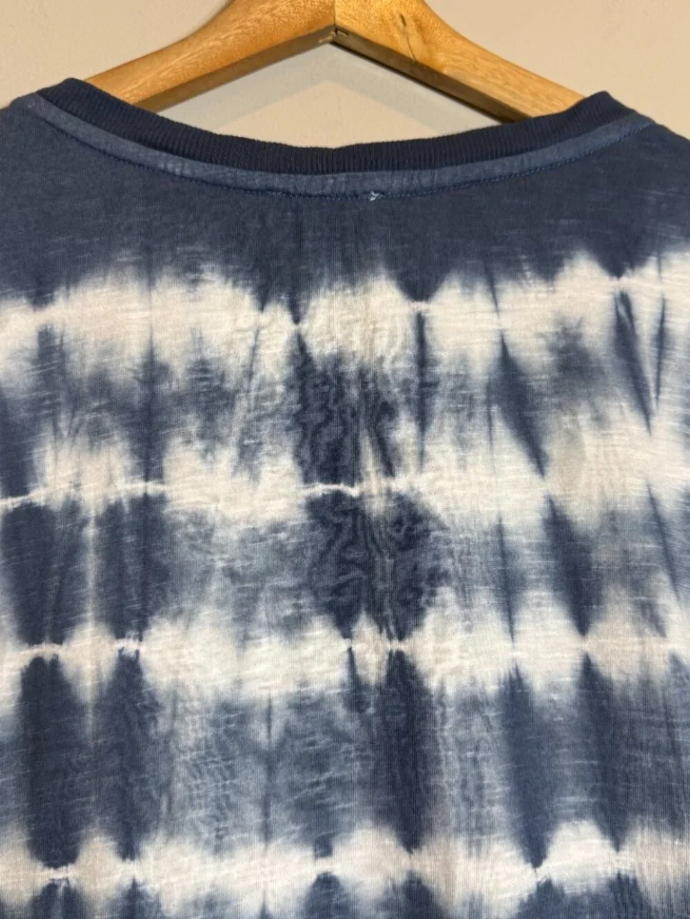 Sundance Elara Tie Dye Faux Wrap Mini Dress Women's Medium Blue Relaxed Fit